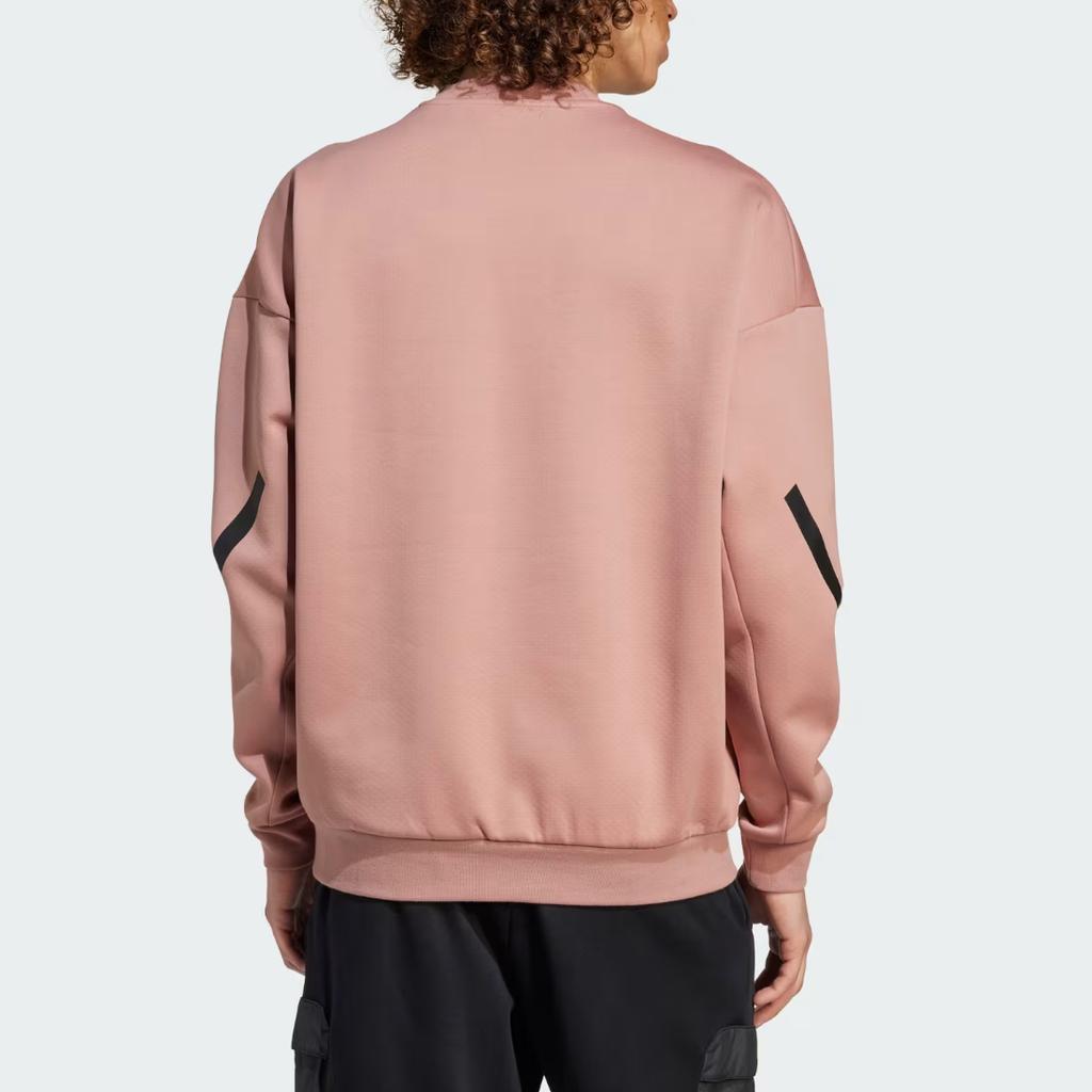 adidas SS25 Športová ležérna okrúhly výstrih voľná mikina Dámska mikina svetlohnedá JC7926