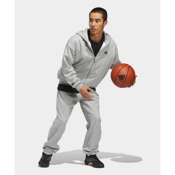Adidas Basketball Loose Fit Hooded Zip Sports Jacket Unisex Jackets KB7562