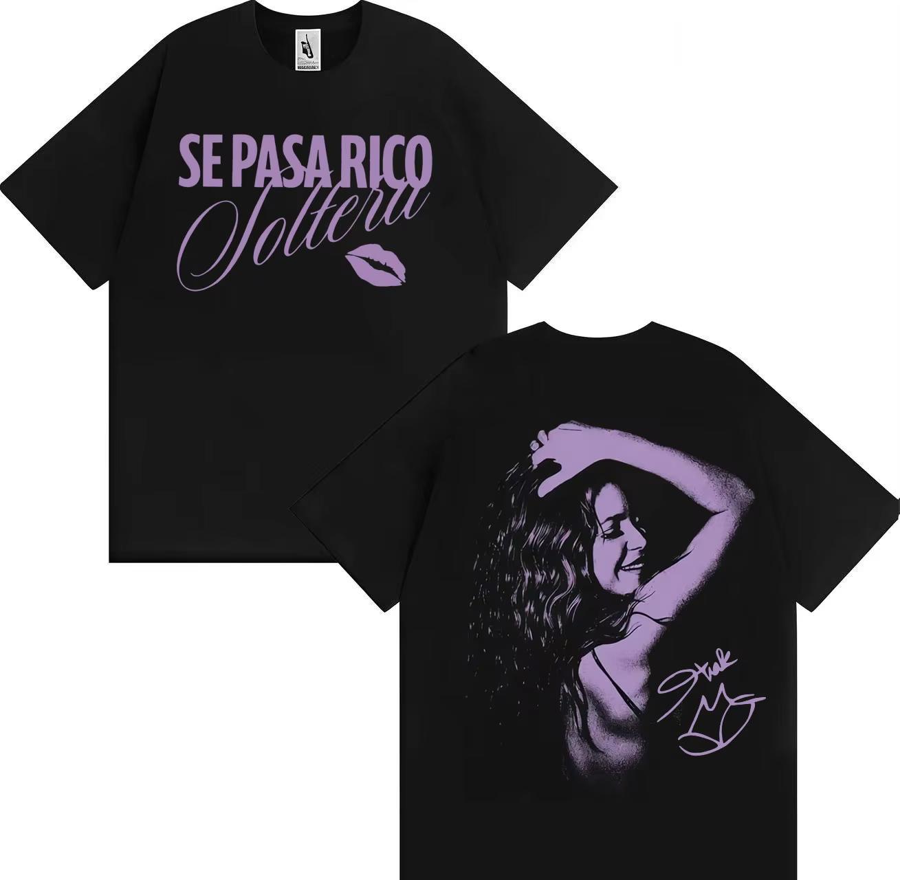 

Rapper Shakira Trendy Tees Pop music Crewneck Tshirts Unisexs Gothic Casual Hip Hop Short Sleeve Top Summer pure cotton Streetwear S