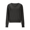Women's Fashion Round Neck Pullover Sweater Casual Versatile Solid Color Knit Top
