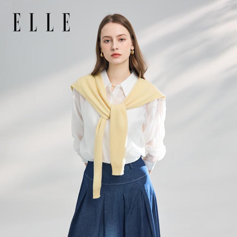 ELLE Women s Pure Wool Striped Knit Shawl