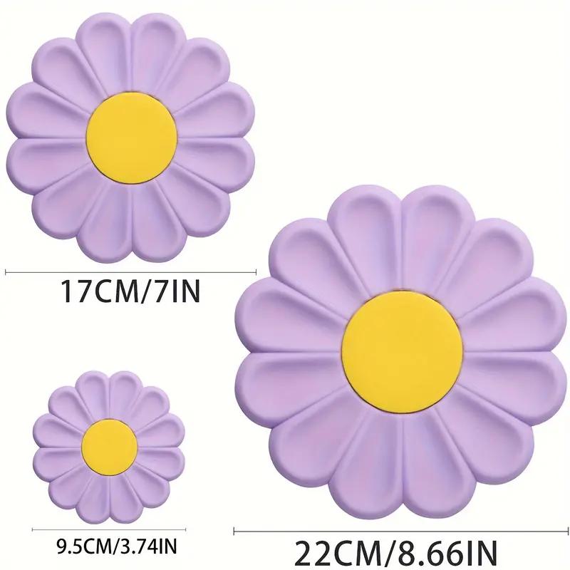Daisy Coasters Silicone Material Cute Flower Shape High Temperature Resistant Coffee Coasters Silicone Mats for Kitchen Counter