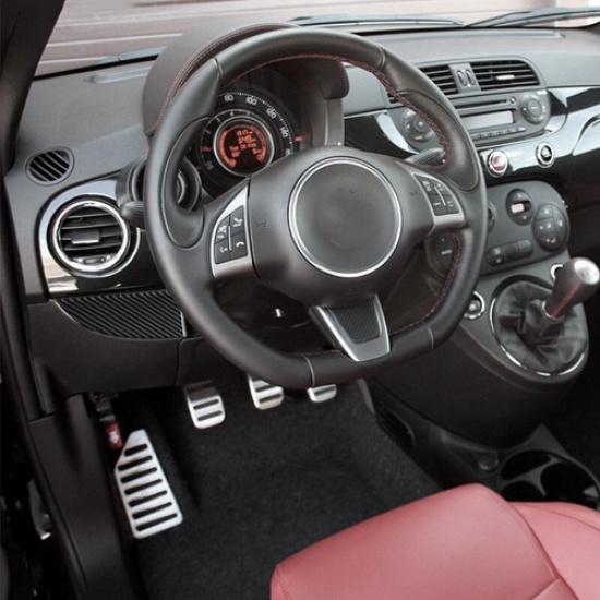 Carbon Fiber Front Below Driver Side Air Vent Cover Trim For Fiat 500 2012-2015