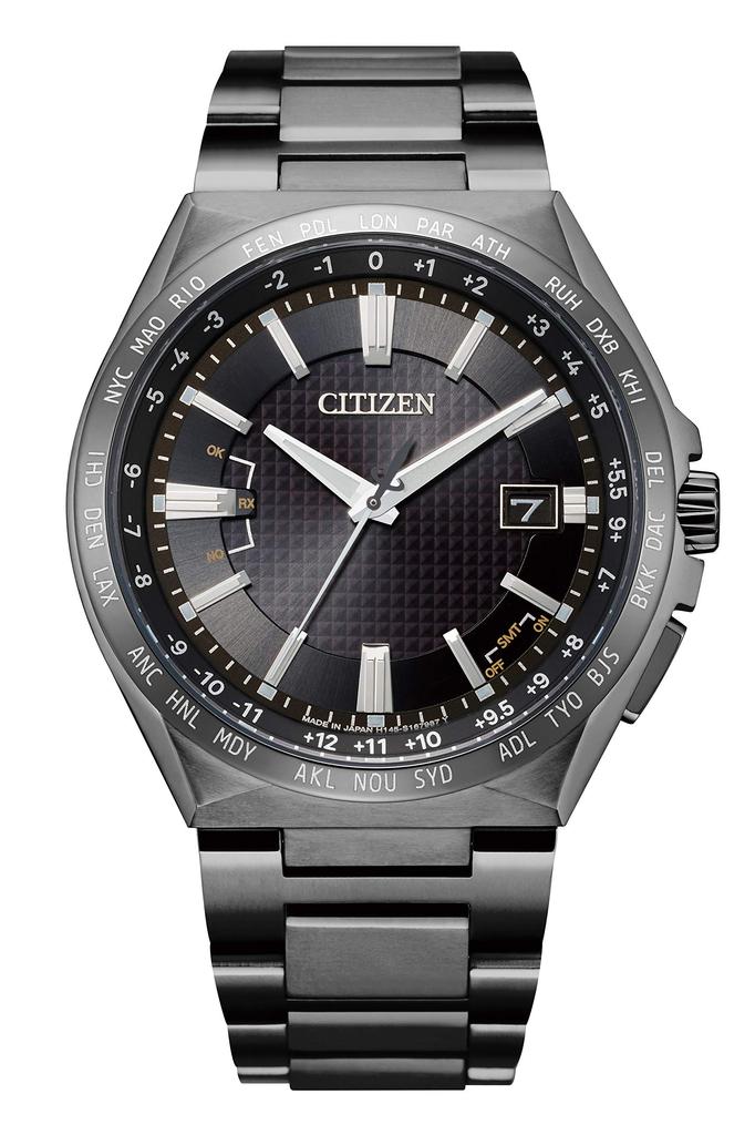 CITIZEN Attesa Direct Flight ACT Eco-Drive Radio-Controlled Watch, Line, CB0215-51E, Men's