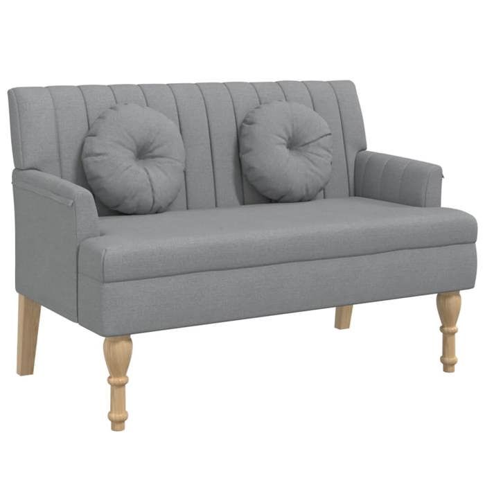 VidaXL Banc avec Coussins, Canapé avec Accoudoir et Dossier, Banquette avec Pieds en Bois, Siège de Salon Salle de Séjour, 372130