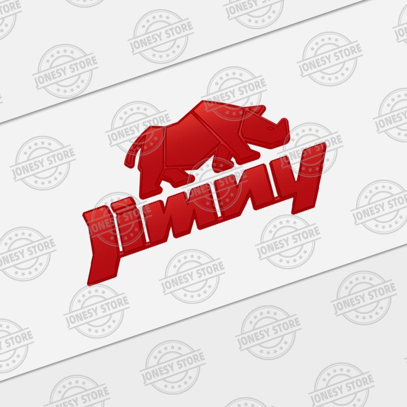 1 Set Auto Metall Nashorn Jimny Kühlergrill Logo Auto Styling 3D Abzeichen Aufkleber Kofferraum Aufkleber Für Suzuki Off Road Jb74 Jb43 Jb64 Jb53 Jb32