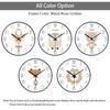 Cartoon Animal Wall Clock Simple Cute Living Room Children's Bedroom Clock Nordic Minimalist Home No Punching Analog Clock 8inch