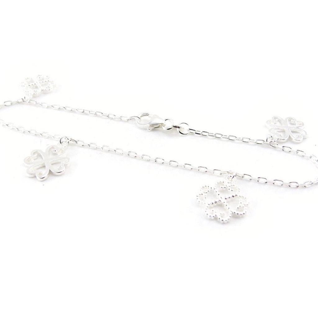 Les Trésors De Lily [J3078] - Silver 'Clover' Bracelet - 10 Mm