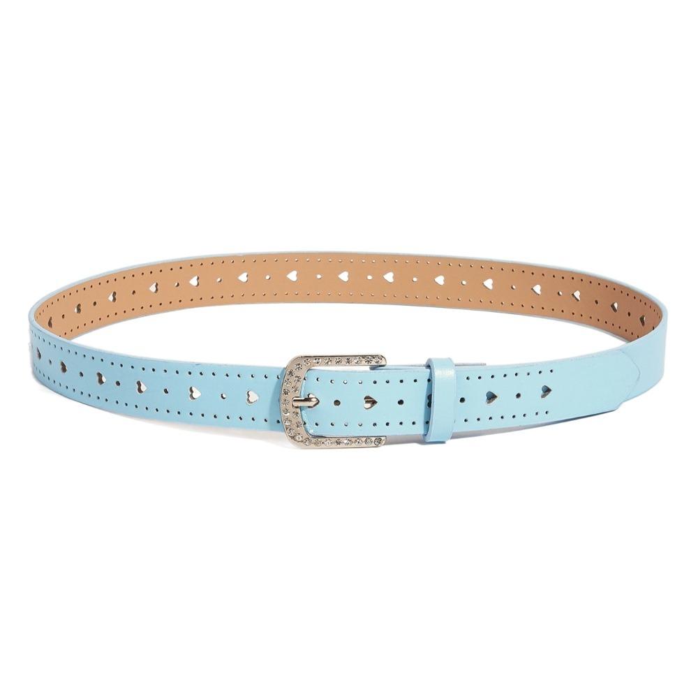 Love Heart Y2K Wide Belt Punk PU Leather Waistbands Lovely Rhinestone Waist Belt  Spice Girl