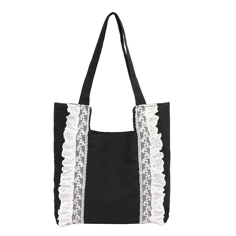 Sweet Wind Lace Portable Tote Bag Women's Bag Summer New Bow Shoulder Bag Armpit Bag