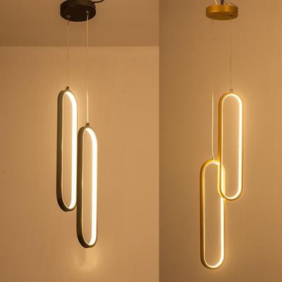 Schlafzimmer-Nachttisch-Kronleuchter, luxuriös, modern, minimalistisch, Hauptschlafzimmer, Wohnzimmer, doppelköpfige Pendelleuchte
