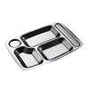 Yunluan 304 Stainless Steel Divided Dinner Plate