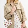 Coach Nolita 19 Strawberry Print Metal Micro Label Artificial Leather Handbag Small Women's Chalk White Mixed Colors
