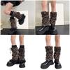 Womens Furry Party Costume Warm Faux Furs Fuzzy Long Boot Shoes Cuffs Cover Leg Warmers/Boot Sleeves/Boot Covers