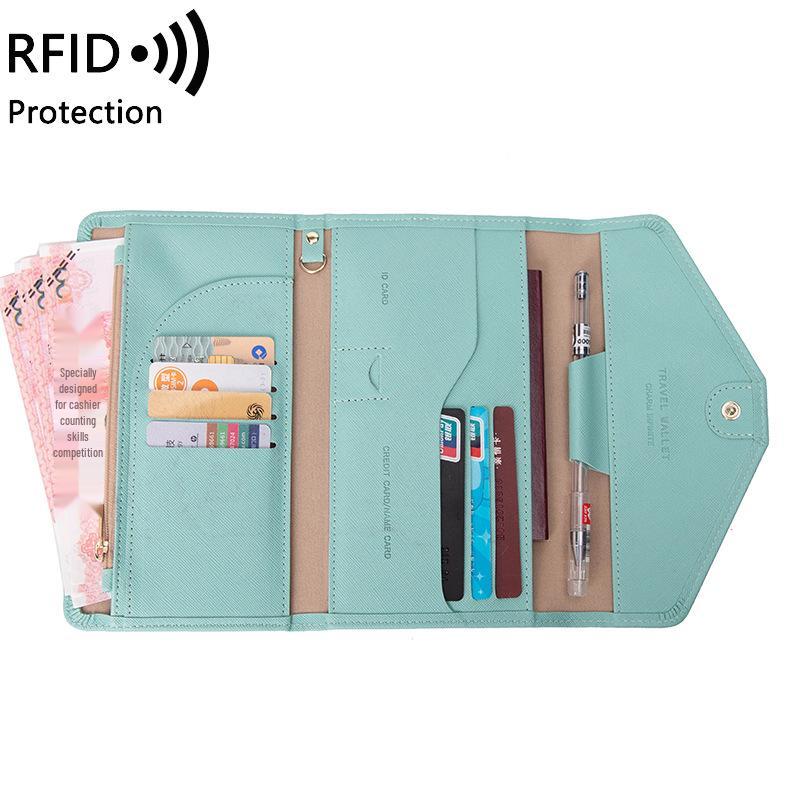 Tao Yin 2024 RFID Anti-Theft Passport and Card Holder: Simple, Solid Color, Multi-Functional for Travel