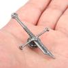 Broken Sword Shaped Brooch Badge, Unisex Personalized Retro Style Jewelry Accessory, Daily Dressing Decoration.