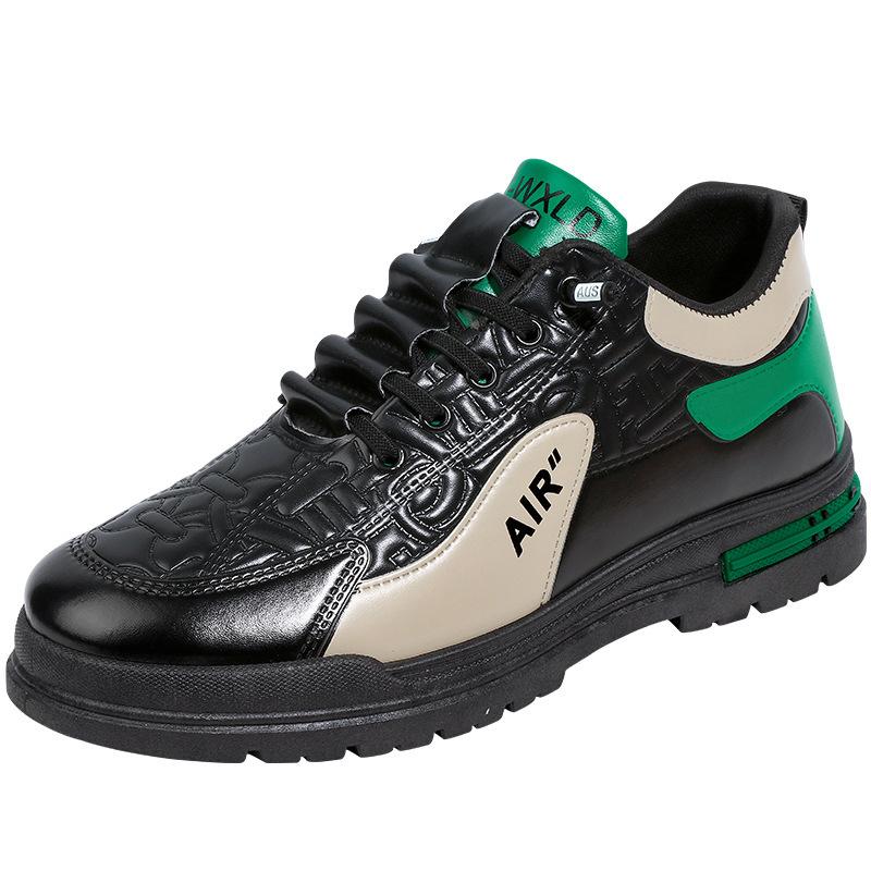 

Мужские дышащие кроссовки, повседневная спортивная обувь для бега и фитнеса, удобные кроссовки на плоской подошве для прогулок и прогулок 39 зелёный/чёрный