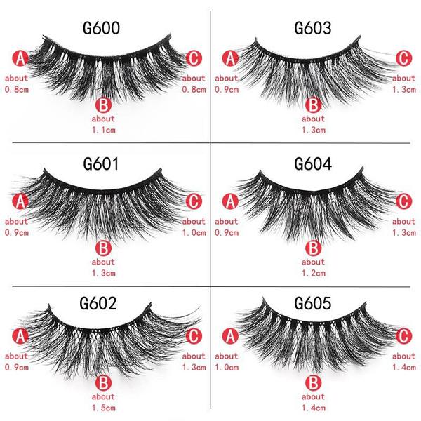 10 Pairs/set Mink False Eyelashes Set Natural False Eyelashes Fake Lashes Long Makeup Reusable Extension Eyelashes for Beauty