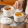 Zhishi Ceramic Double-Handled Stew Pot with Lid