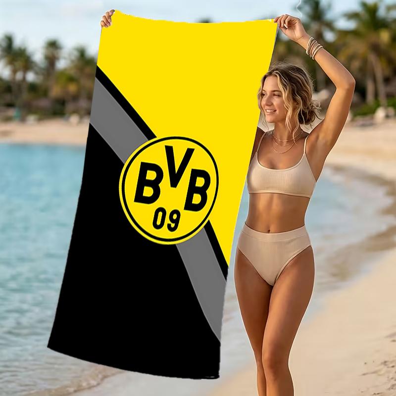 Beach Towel with Borussia Dortmund Pattern - Soft,absorbent,machine Washable Lightweight&Modern,swimming,Travel Essentials