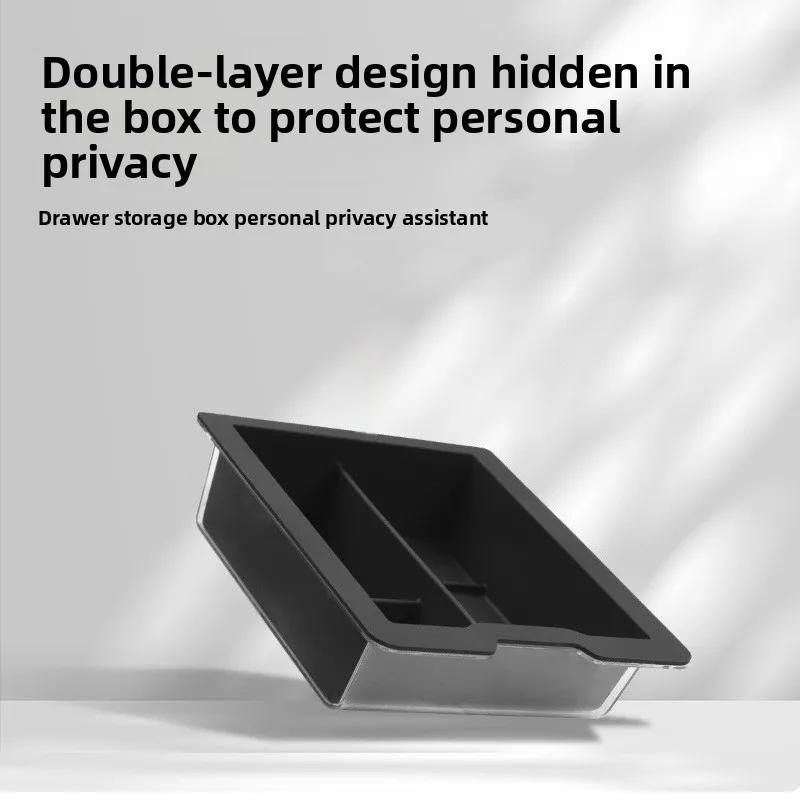 Car Sticker For Tesla Model 3 Highland Model Y Central Control Armrest Box Silicone Storage Front and Rear Storage Small Ice Box