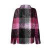 Women's Casual Fashion Plaid Print Half-Open Collar Long Sleeve Shirt