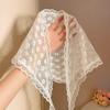 Summer Headwear Headdress French Pastoral Style Triangle Hair Scarf Women Girls Lace Flower Band Headwarp Hair Accessories