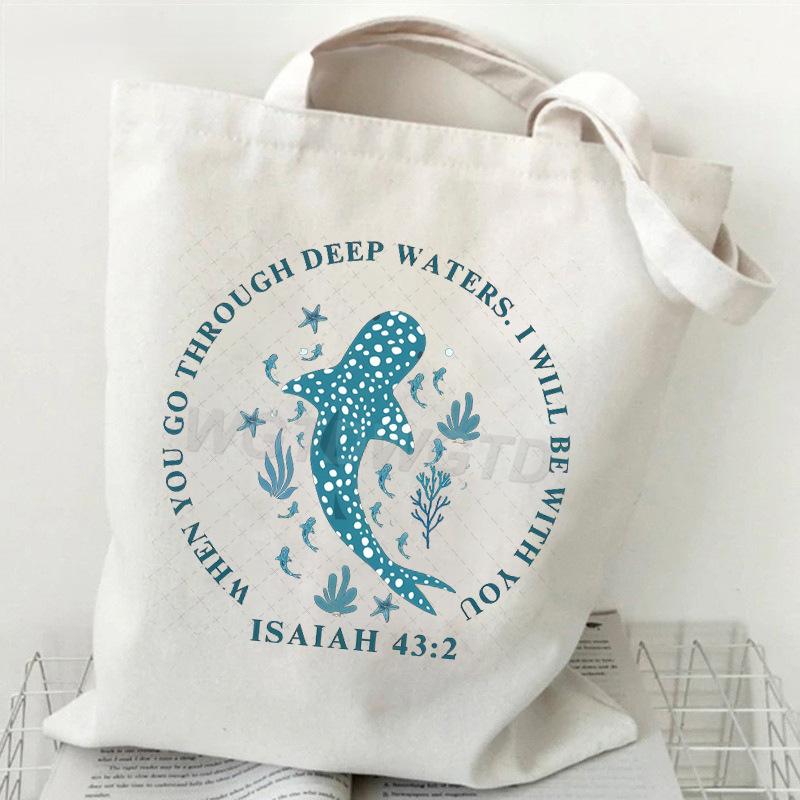 Ocean Animal Trend Shoulder Bag Daily Versatile Commuter Student Tutoring Bag