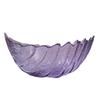 Contemporary Feathered Themed Glass Serving Dish Spacious And Stable For Fruits Treats Or Centerpiece Decoration