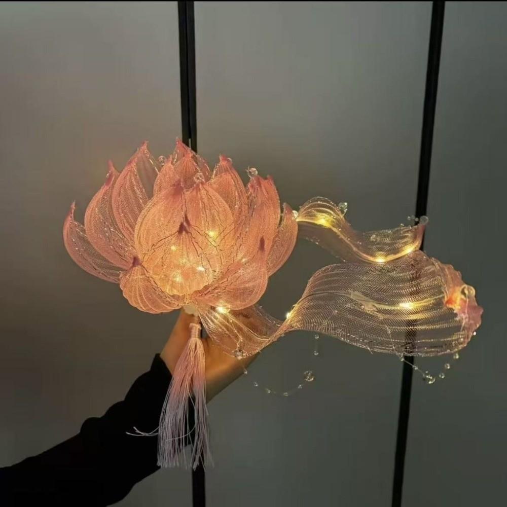 Handmade Glowing Floating Lotus Light Ancient Style Mid-Autumn Festival Lantern  Holiday Party