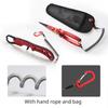 2pcs/set Multi-function Fishing Clamp Control Outdoor Fishing Helper Open Loop Hook PE Wire Cutting Scissors Aluminum Alloy Fishing Tools