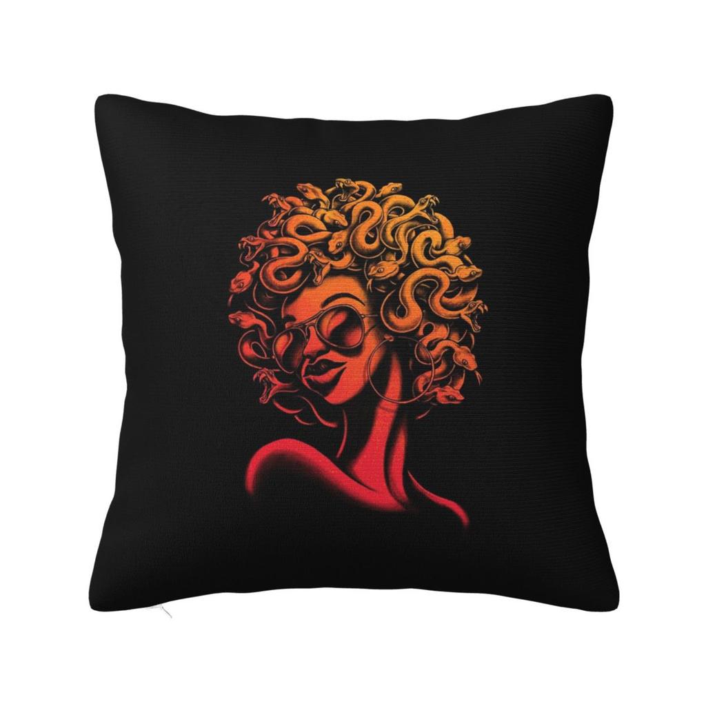 Ancient Greece Medusa Gorgon Vintage Style Square Pillowcase Cushion Cover Pillow Case Throw Pillow Cover for Home Bedroom Car