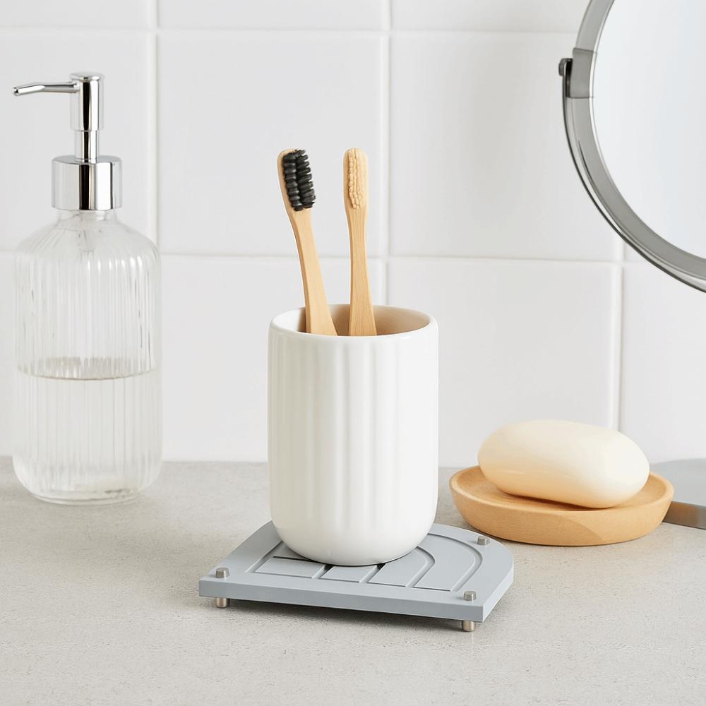 Non-Slip Diatom Mud Coasters Water Absorbent Sponge Holder Sturdy Toothbrush Holder  Bathroom