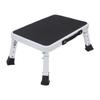 Ein-Stufen-Hocker Multifunktional Tragbar Faltbar Ein-Stufen-Leiter mit Rutschfester Plattform Gummifüßen für Hausarbeit