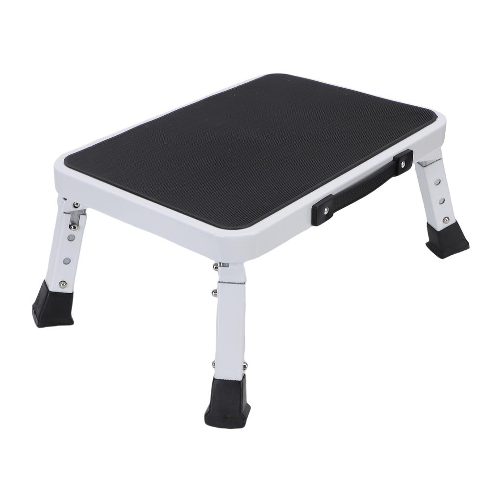 Ein-Stufen-Hocker Multifunktional Tragbar Faltbar Ein-Stufen-Leiter mit Rutschfester Plattform Gummifüßen für Hausarbeit