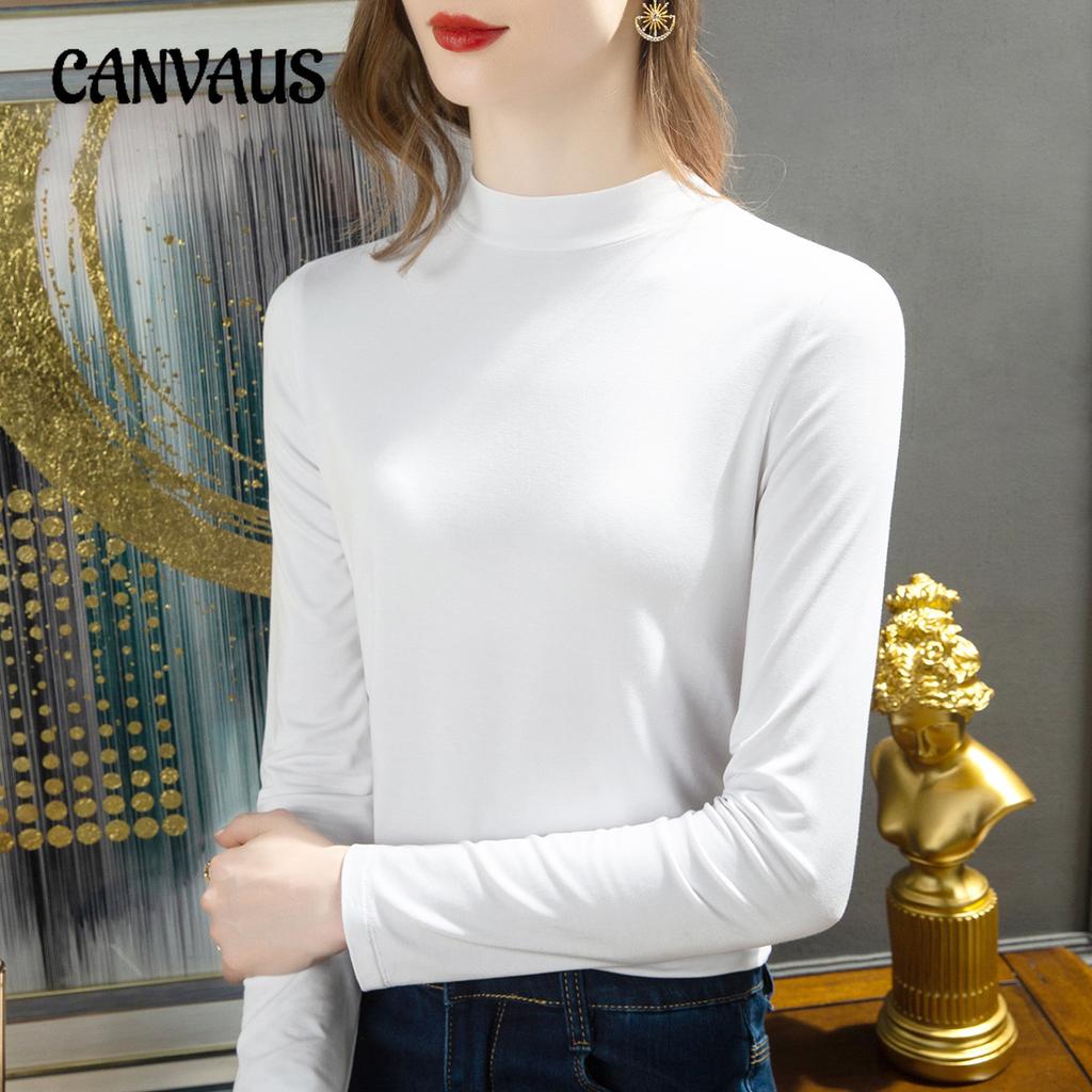 Autumn and Winter Women's Bottoming Shirt Half-high Neck Long-sleeved Inner Fashion Slim Solid Color Blouse