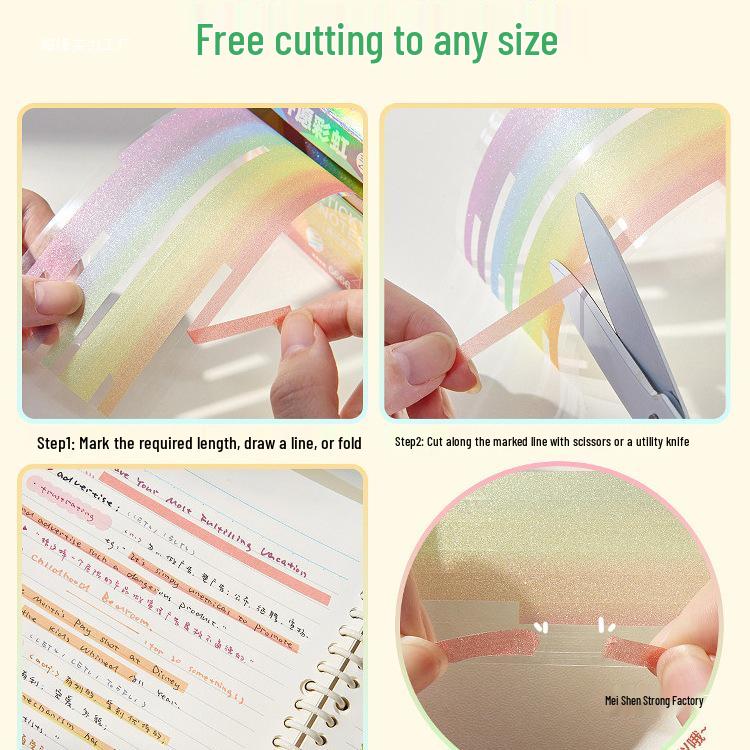 Rainbow Tearable Fluorescent Sticky Notes - Back-to-School Essentials