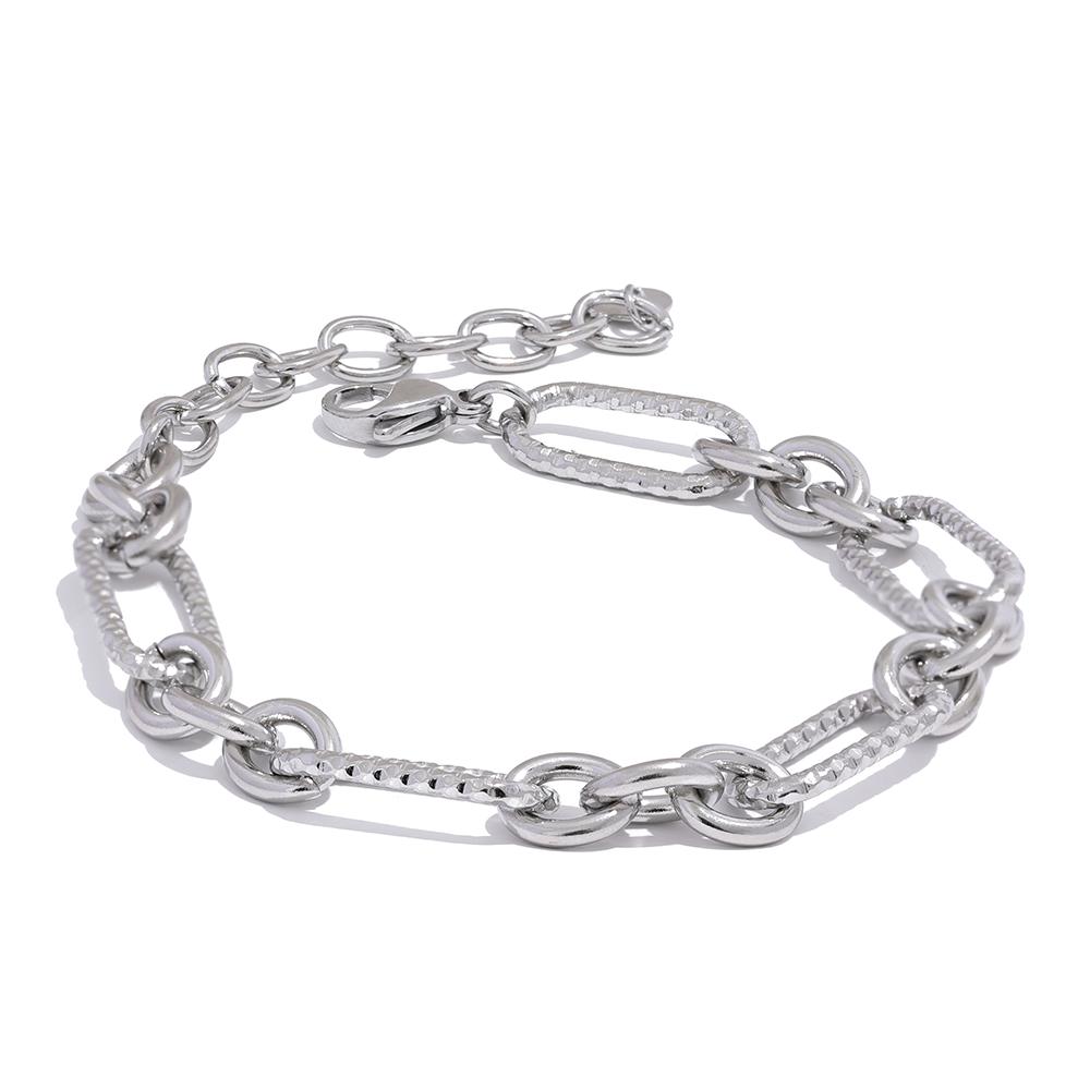 Yhpup Waterproof Stainless Steel Metal Handmade Neck Chain Necklace Bracelet for Women Statement Fashion Jewelry PVD Plated
