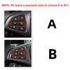 12pcs Black ABS Car Steering Wheel Button Cover Sticker For Benz C W205 2015-18