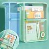 Wide Opening Test Paper Storage Bag L Shaped Stationery Organizer Pouch School Office Supplies