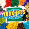 Building Block Compatible with 2 Base Classic 16 32 Toy 1900-piece Set, Plates, Design, Colors, Shapes, (1900 Pieces)