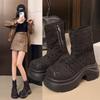 Thick-soled Martin Boots Women's 2025 New Summer Mesh Hollow Breathable Short Boots Small Fashionable Versatile Cool Boots Women
