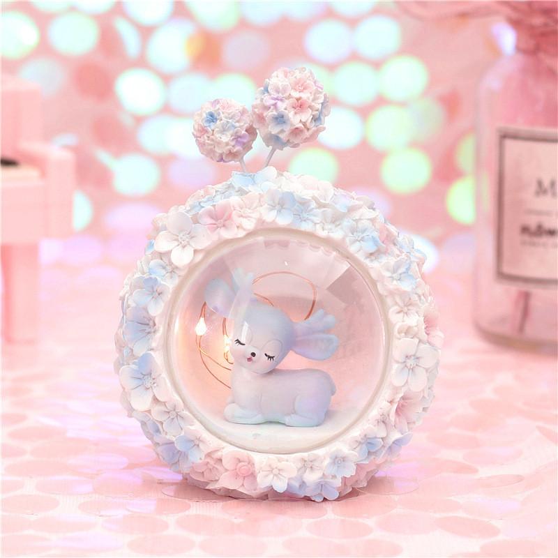 

Star Lamp New Hydrangea Girl Heart Ins Wind Nightlight Aaa Battery Power Supply StyleB