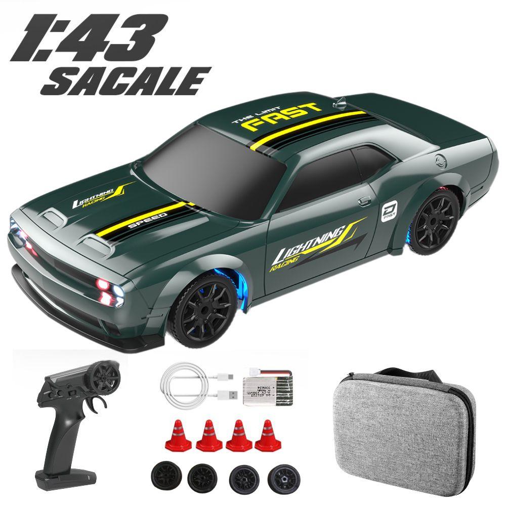1:43 4WD RC Drift Car 2.4G High-speed with Four-wheel Drive and Remote Control Mini Racing Car Models for Boys' Gifts.