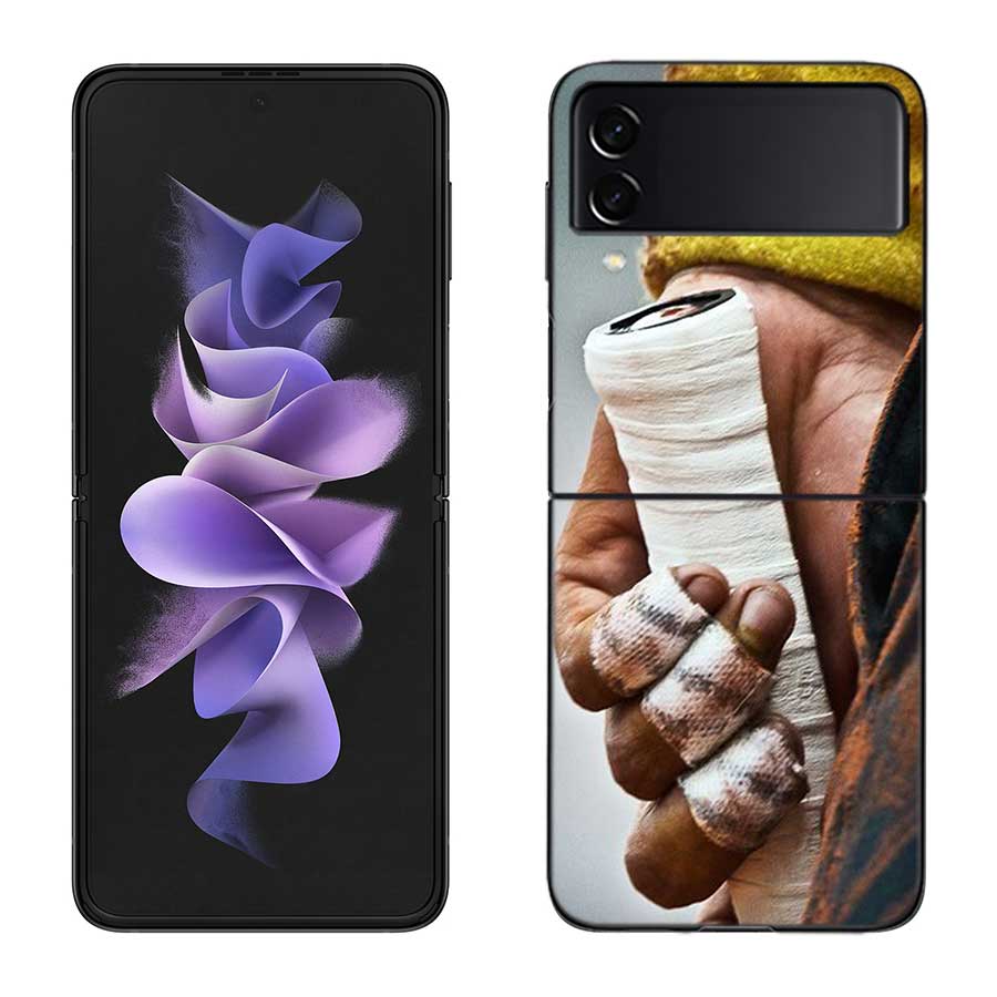 Tennis Racket Tennis Ball Phone Case For Samsung Z Flip 7 6 5G Galaxy Z Flip 5 4 3 Black Hard Cell Cover Luxury PC Shell Coque