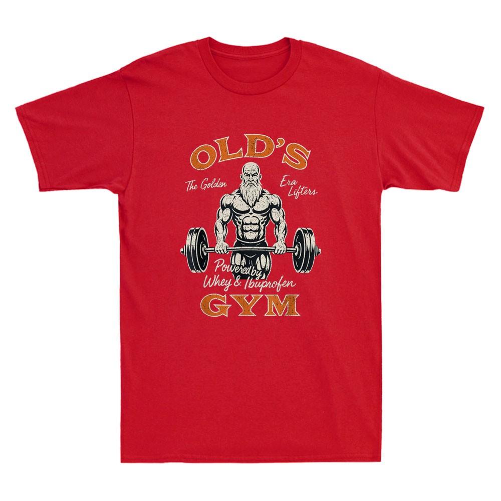 Olds Gym Funny Old Unisex Workout Parody Dad Grandpa Weightlifting Unisexs Tshirt