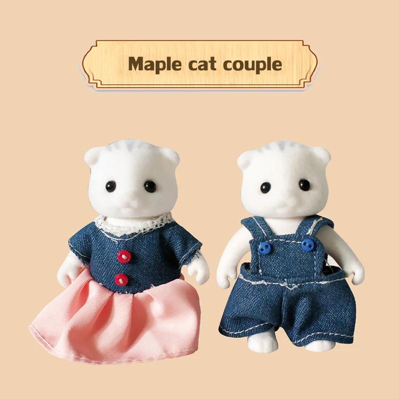 Simulation Wald Rentier Familie Puppe Puppenhaus Figuren Möbel Set DIY Spielset Spielen Haus Mädchen Spielzeug Zubehör Weihnachten Geschenke