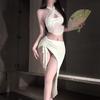 Sex underwear seduction passion neck belly pocket set pure desire wind can show buttocks set perspective backless flirting
