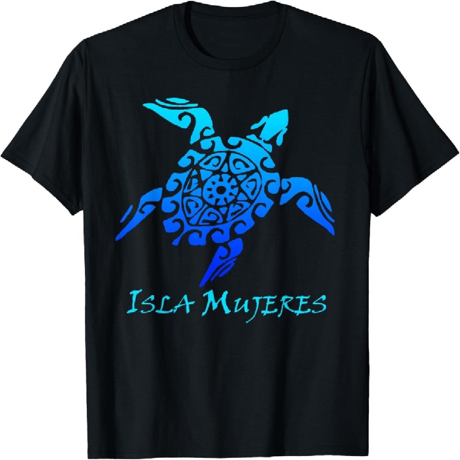 Isla Mujeres Tribal Turtle Polynesian Tattoo Style Vacation T-Shirt XXXXXL разноцветный