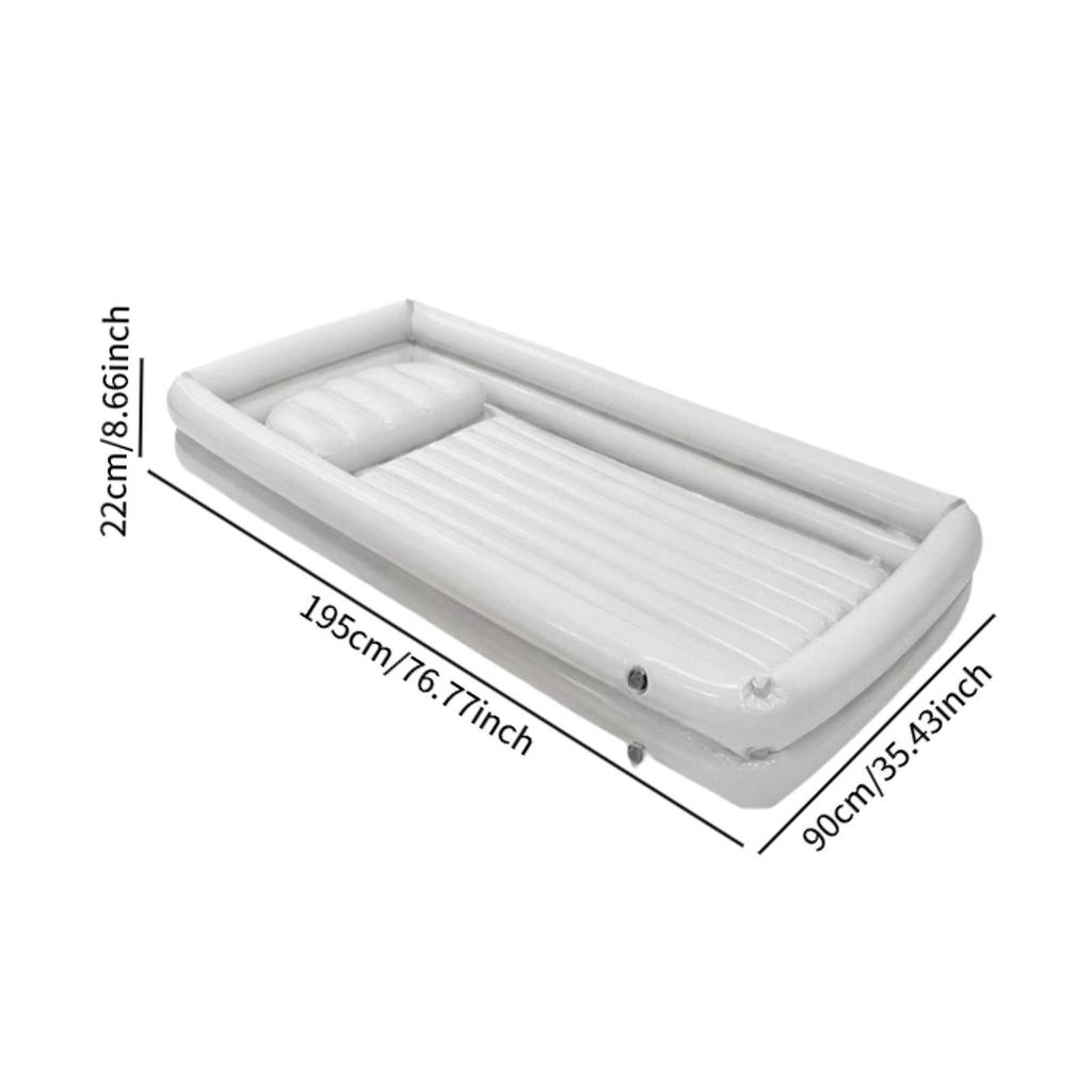 Inflatable Tub Foldable Ice Bath and for Athletes Recovery Home SPA White